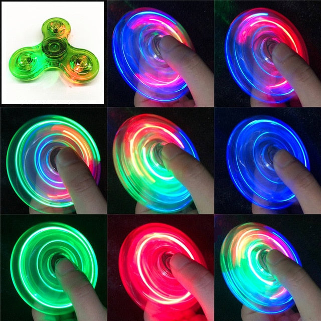 Luminous LED Light Fidget Spinner (Green)