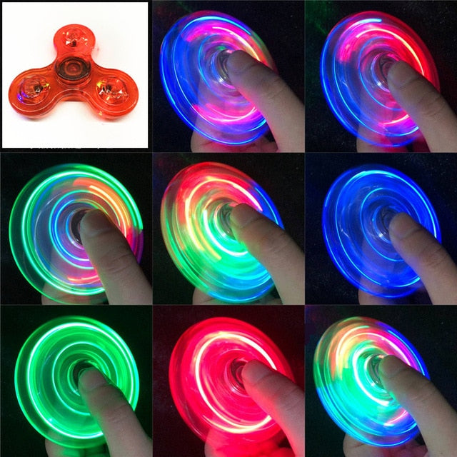 Luminous LED Light Fidget Spinner (Red)