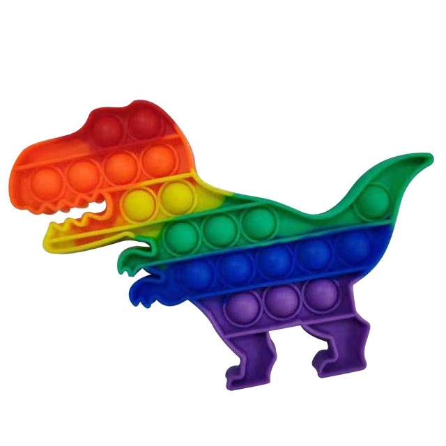 Push Pop Bubble Sensory Fidget Toy (Rainbow-Dinosaur)