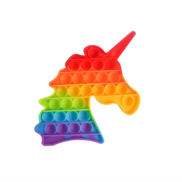 Push Pop Bubble Sensory Fidget Toy (Rainbow-Unicorn)